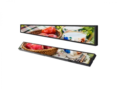 Shelf-edge Advertising Screen 23.1 inch LCD Stretched Bar Type Display Player